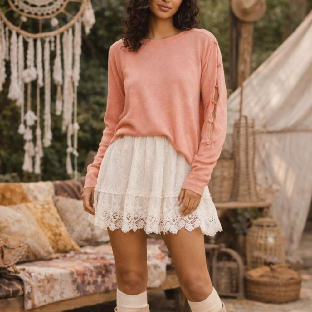Soft Surroundings Pastel Soft Girl Women Go Lively Bibi Pullover